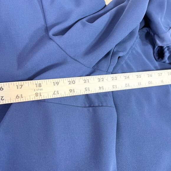 Talbots Two Piece Outfit Women's 18 Blue Top & Skirt Ruffles Matching Set - Picture 5 of 11